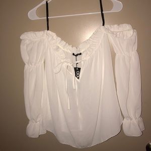 White Off The Shoulder Top